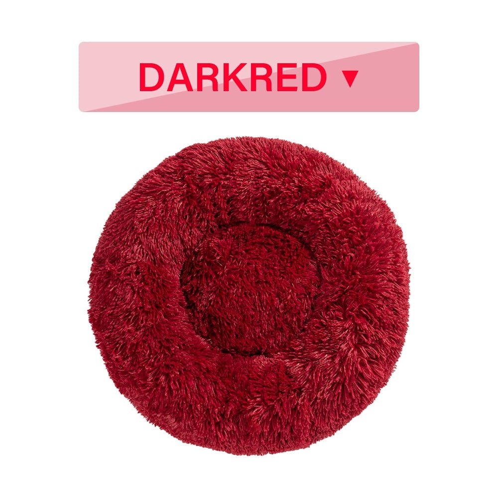 Fluffy Donut Dog Bed, Warm Soft Long Plush Pet Cushion Dog 4 - #Lazy Paper Club#