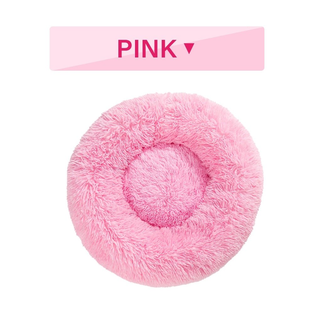Fluffy Donut Dog Bed, Warm Soft Long Plush Pet Cushion Dog 4 - #Lazy Paper Club#