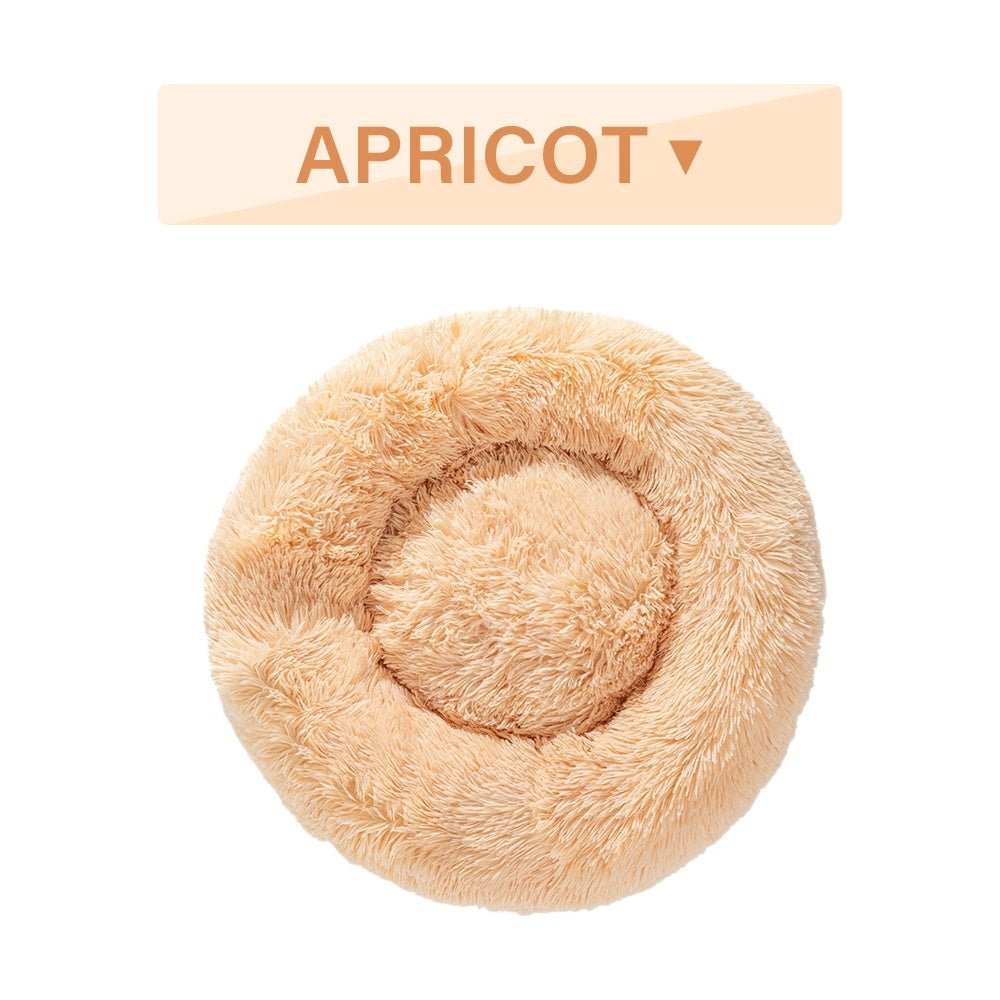 Fluffy Donut Dog Bed, Warm Soft Long Plush Pet Cushion Dog 4 - #Lazy Paper Club#