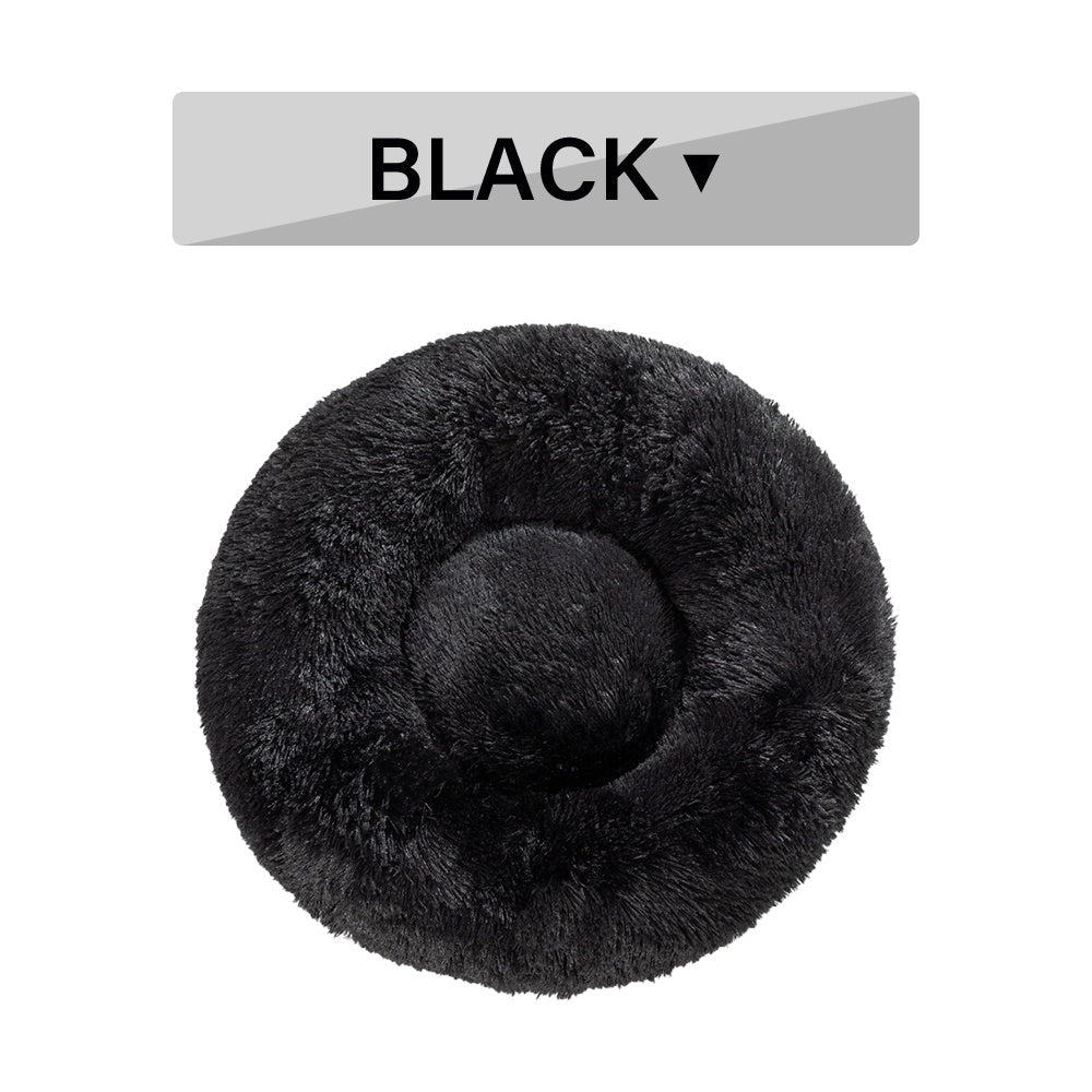 Fluffy Donut Dog Bed, Warm Soft Long Plush Pet Cushion Dog 4 - #Lazy Paper Club#