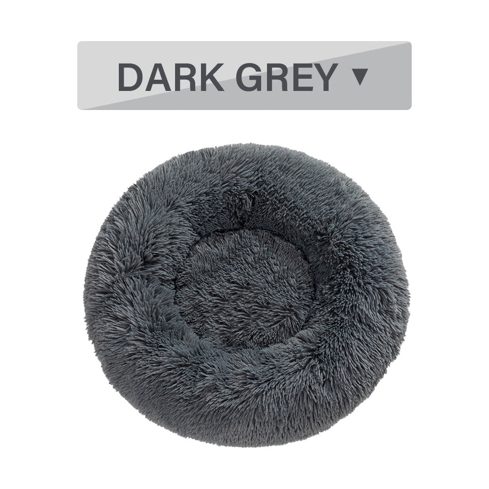 Fluffy Donut Dog Bed, Warm Soft Long Plush Pet Cushion Dog 4 - #Lazy Paper Club#