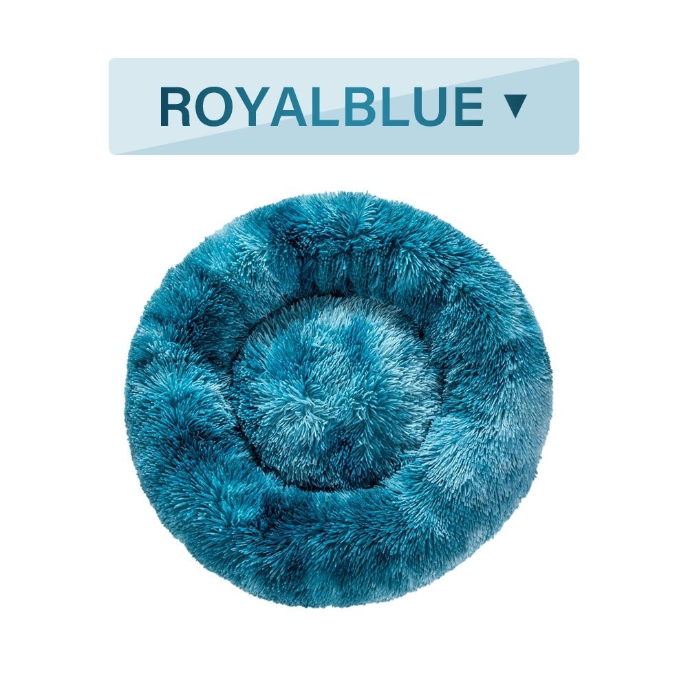 Fluffy Donut Dog Bed, Warm Soft Long Plush Pet Cushion Dog 4 - #Lazy Paper Club#