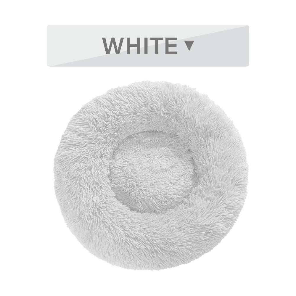 Fluffy Donut Dog Bed, Warm Soft Long Plush Pet Cushion Dog 4 - #Lazy Paper Club#