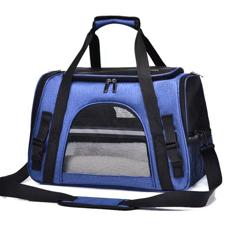 Foldable & Expandable Pet Carrier Bag - Mesh Breathable Cat/Dog Travel Bag, Convertible Crossbody Handbag for Small Pets - Lazy Paper Club