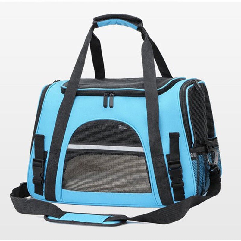 Foldable & Expandable Pet Carrier Bag - Mesh Breathable Cat/Dog Travel Bag, Convertible Crossbody Handbag for Small Pets - Lazy Paper Club