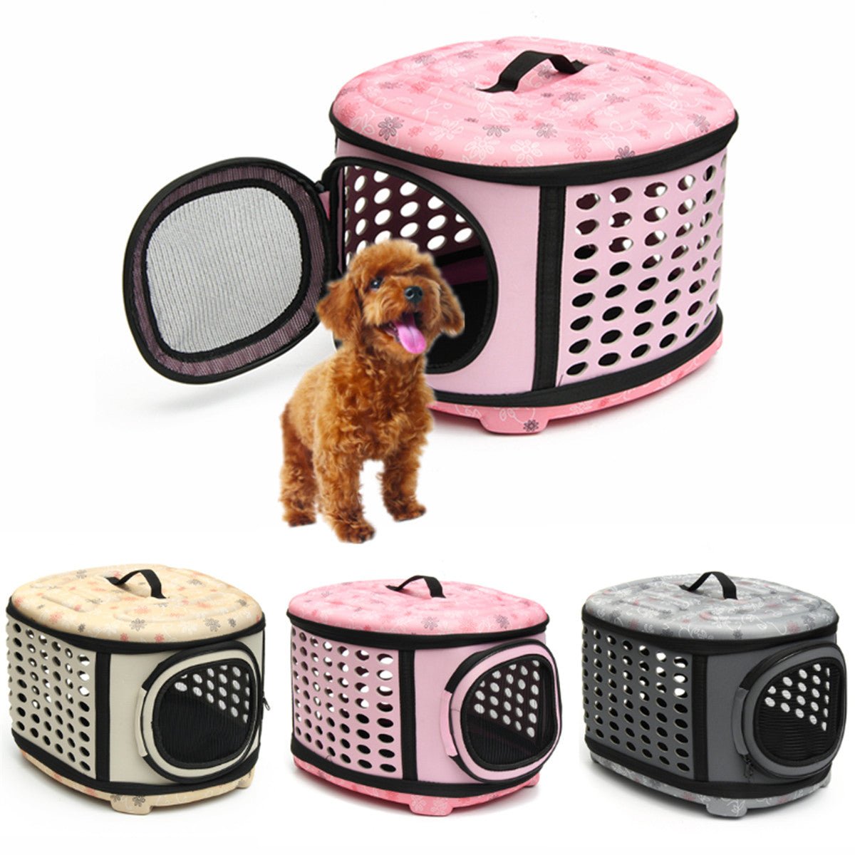 Foldable Pet Dog Cat Puppy Handbag Carrier Cage Pet Travel Gear - Lazy Paper Club