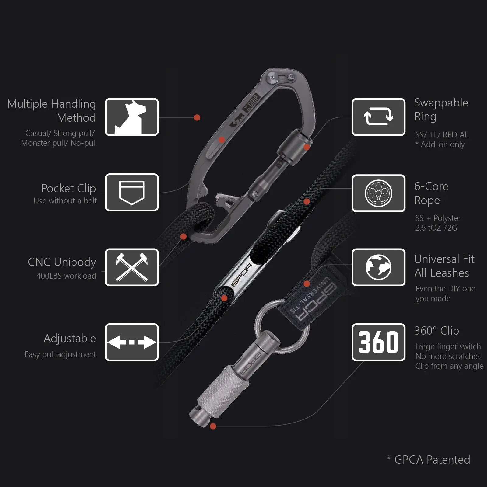 GPCA Dog Leash Set PRO / LITE Pet Gear - Lazy Paper Club