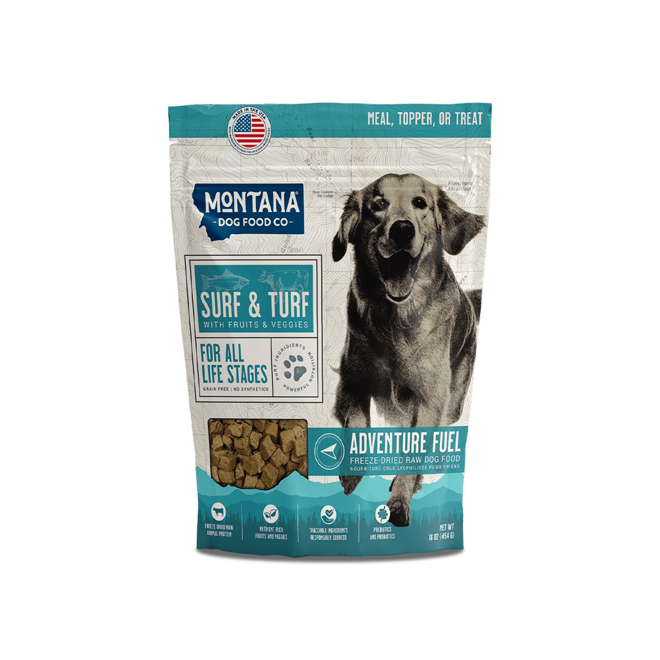 Grain-free Surf & Turf Freeze-dried Raw Adventure Fuel (Dog Food) Meals & Toppers - Lazy Paper Club
