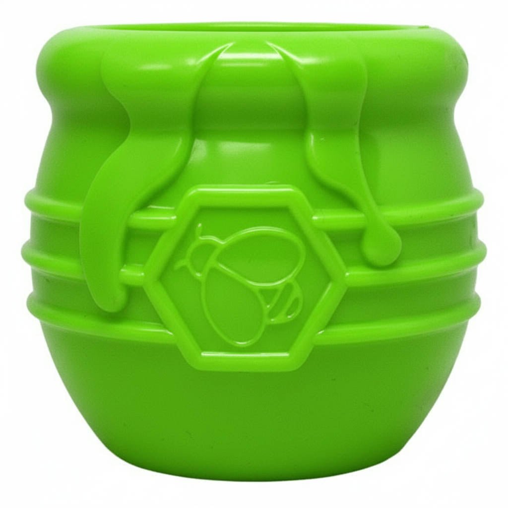 Honey Pot Dog eCup Treat Dispenser | Durable PUP-X Rubber Enrichment Toy | USA Made Rubber Dog Toys - Lazy Paper Club