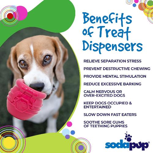 Honey Pot Dog eCup Treat Dispenser | Durable PUP-X Rubber Enrichment Toy | USA Made Rubber Dog Toys - Lazy Paper Club
