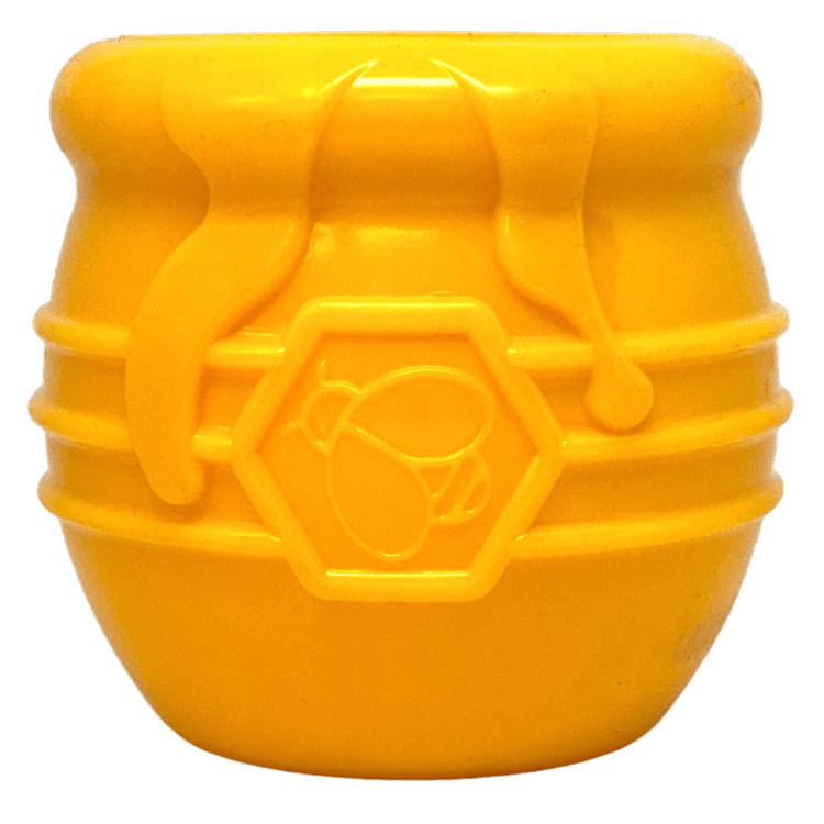 Honey Pot Dog eCup Treat Dispenser | Durable PUP-X Rubber Enrichment Toy | USA Made Rubber Dog Toys - Lazy Paper Club