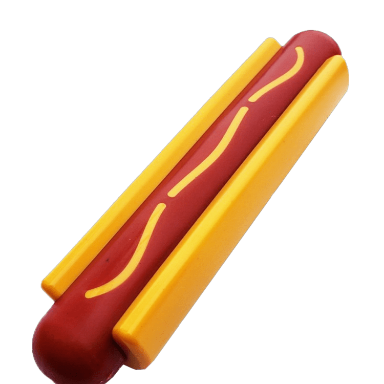 Hot Dog Nylon Dog Toy for Aggressive Chewers | USA Made | SodaPup Nylon Dog Toys - Lazy Paper Club