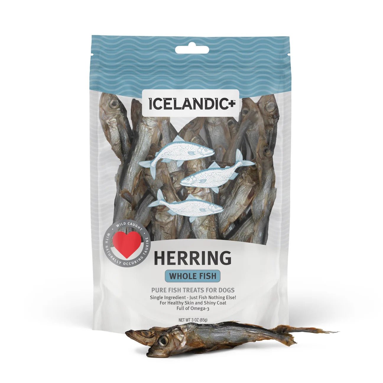 Icelandic Herring Whole Fish Dog Treats (3oz) Air Dried Dog Treats - Lazy Paper Club