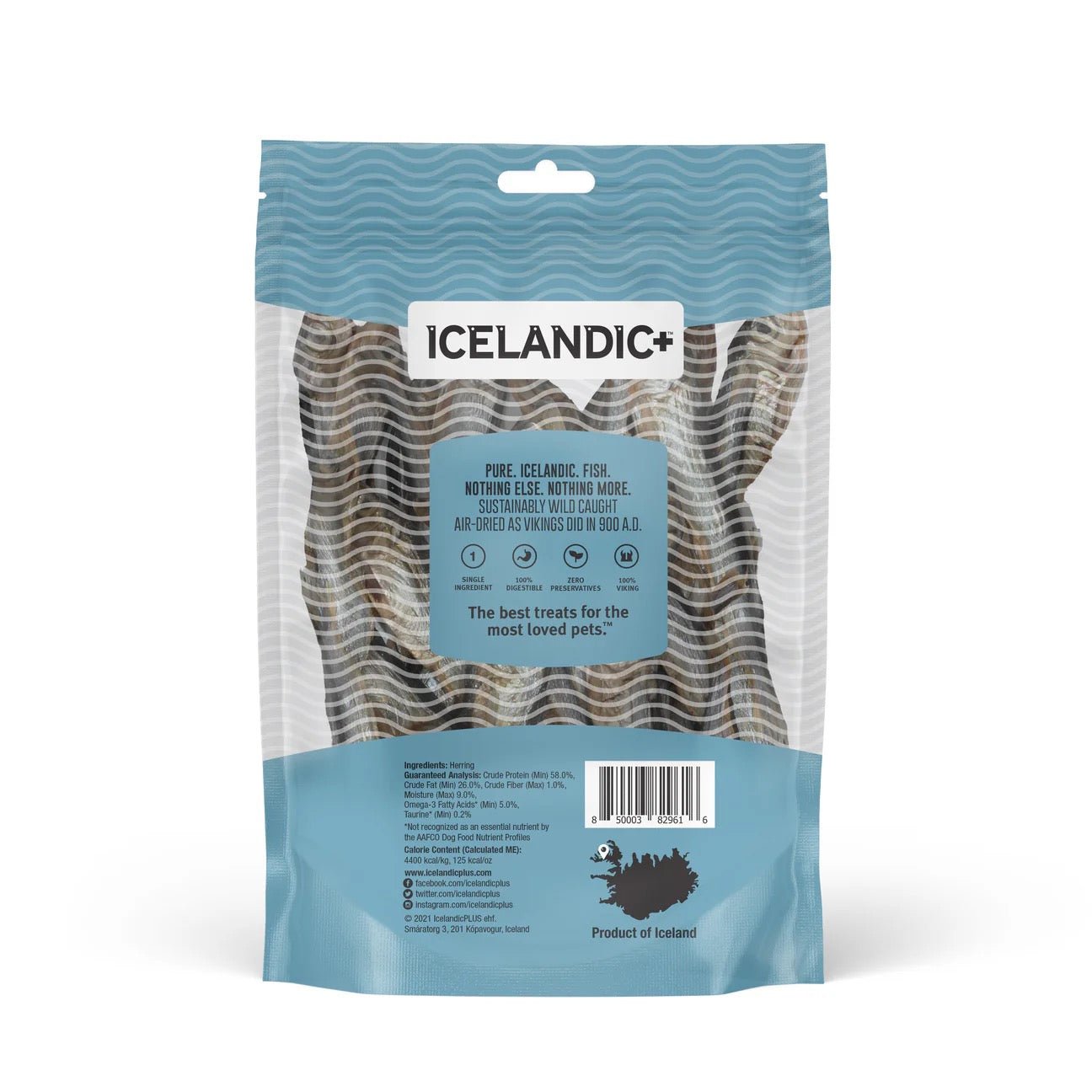 Icelandic Herring Whole Fish Dog Treats (3oz) Air Dried Dog Treats - Lazy Paper Club
