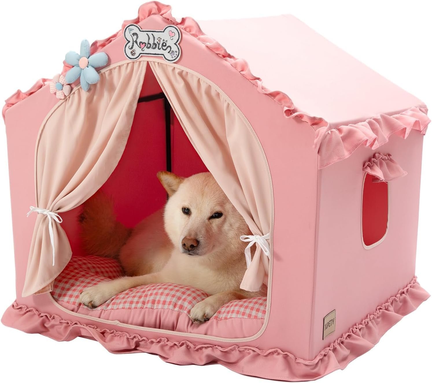 Indoor Dog House Tent Bed Soft Washable Foldable Cave For Small and Medium Dogs - Lazy Paper Club