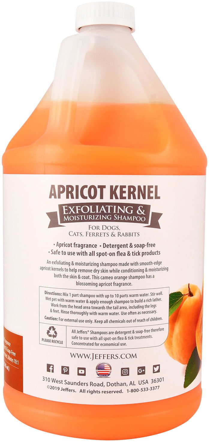 Jeffers Apricot Kernel Exfoliating & Moisturizing Pet Shampoo Animal & Pet Supplies > Pet Grooming > Pet Shampoo & Conditioner - Lazy Paper Club