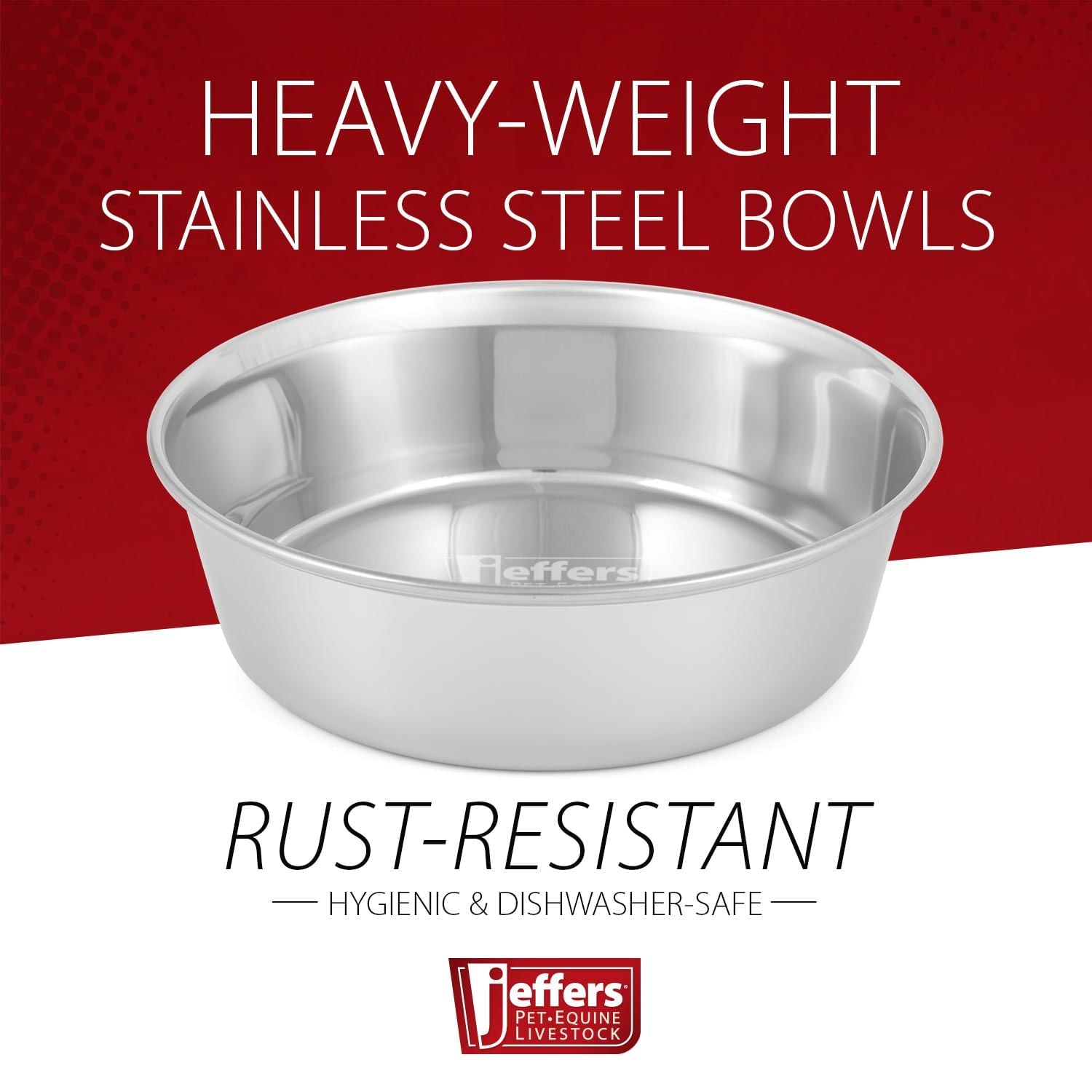 Jeffers Heavy Weight Stainless Steel Pet Bowls – Durable Pet Food & Water Dish, Chew-Resistant, Dishwasher Safe Animal & Pet Supplies > Pet Bowls, Feeders & Waterers - Lazy Paper Club