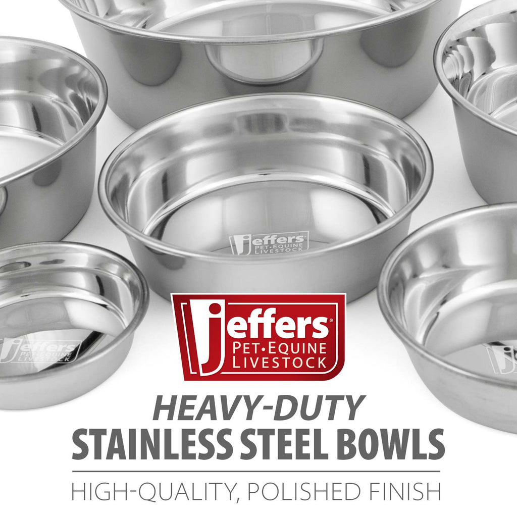 Jeffers Heavy Weight Stainless Steel Pet Bowls – Durable Pet Food & Water Dish, Chew-Resistant, Dishwasher Safe Animal & Pet Supplies > Pet Bowls, Feeders & Waterers - Lazy Paper Club