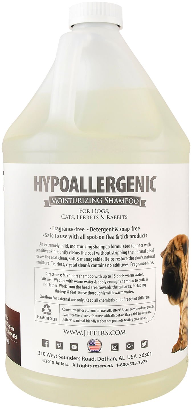 Jeffers Hypoallergenic Moisturizing Pet Shampoo for Sensitive Skin Animal & Pet Supplies > Pet Grooming > Pet Shampoo & Conditioner - Lazy Paper Club