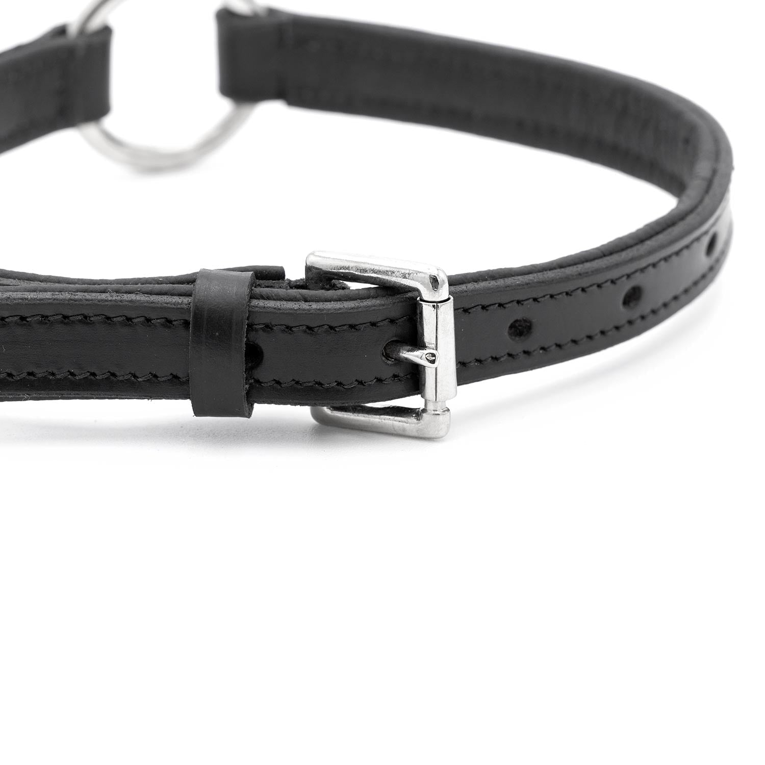 Jeffers Padded Black Leather Dog Collars with O-Ring and Nickel Hardware Dog Supplies > Dog Apparel > Dog Collars, Harnesses, & Leashes - Lazy Paper Club