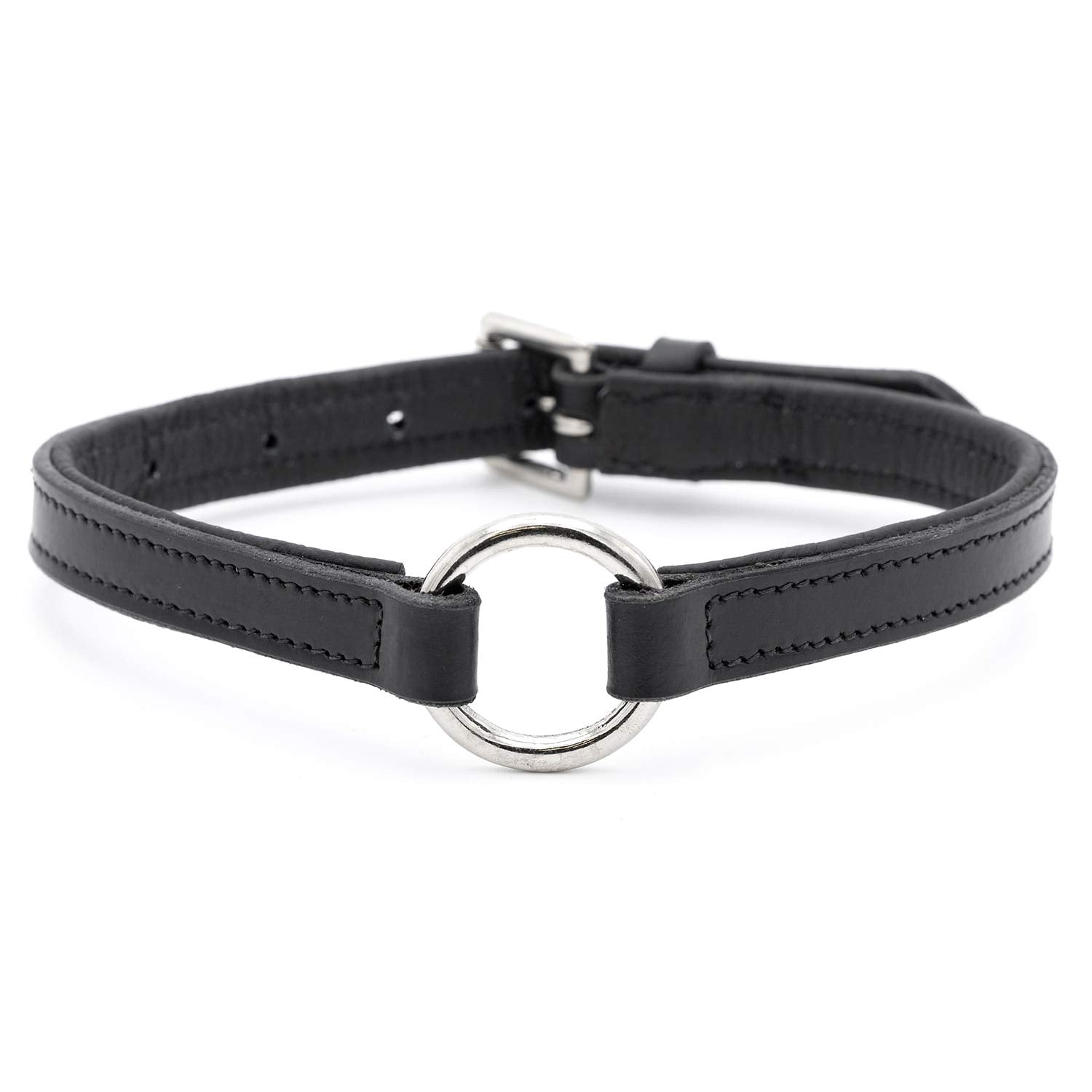 Jeffers Padded Black Leather Dog Collars with O-Ring and Nickel Hardware Dog Supplies > Dog Apparel > Dog Collars, Harnesses, & Leashes - Lazy Paper Club