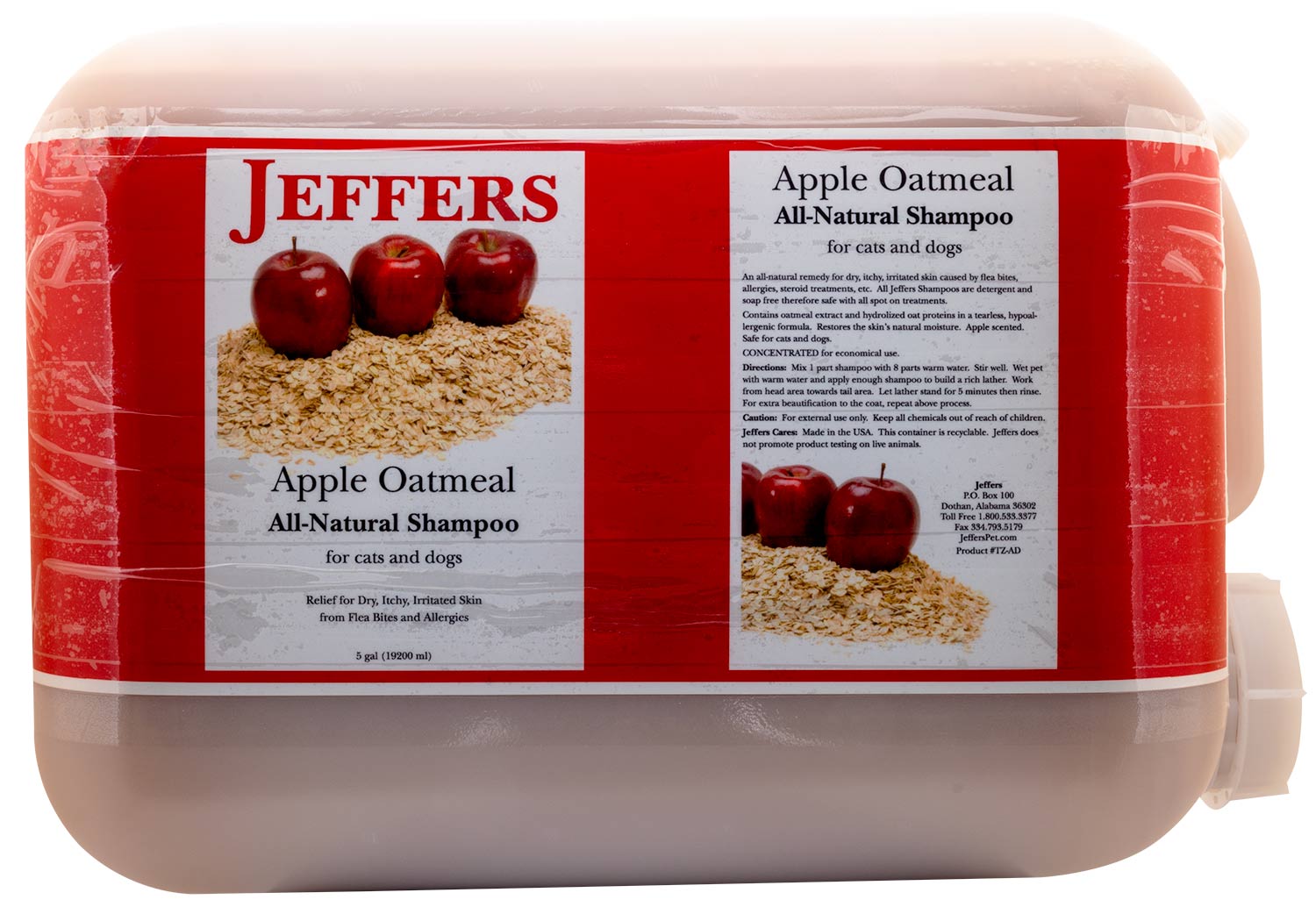 Jeffers Pet Apple Oatmeal All-Natural Hypoallergenic Dry Skin Shampoo for Dogs and Cats Animal & Pet Supplies > Pet Grooming > Pet Shampoo & Conditioner - Lazy Paper Club