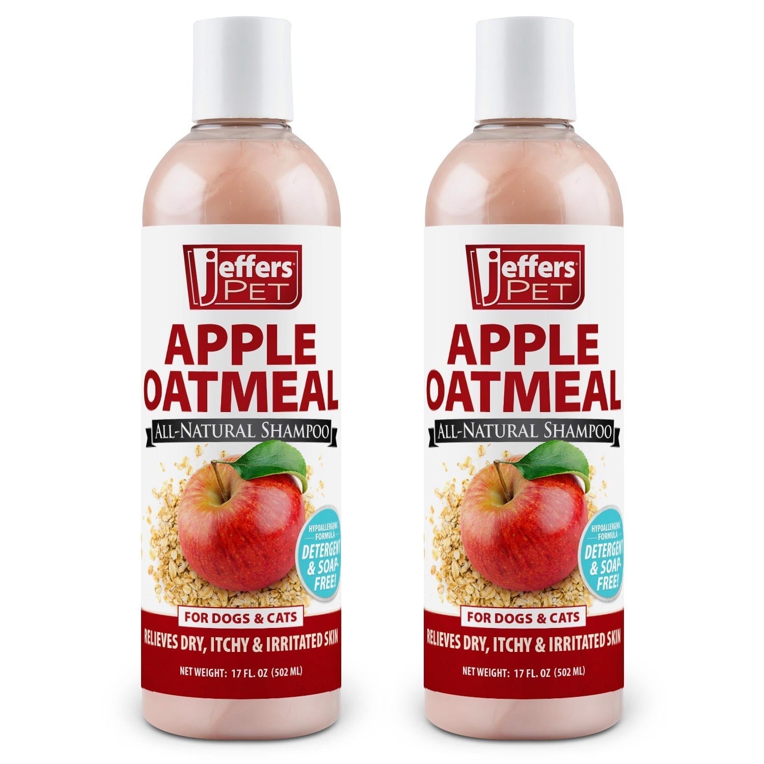 Jeffers Pet Apple Oatmeal All-Natural Hypoallergenic Dry Skin Shampoo for Dogs and Cats Animal & Pet Supplies > Pet Grooming > Pet Shampoo & Conditioner - Lazy Paper Club