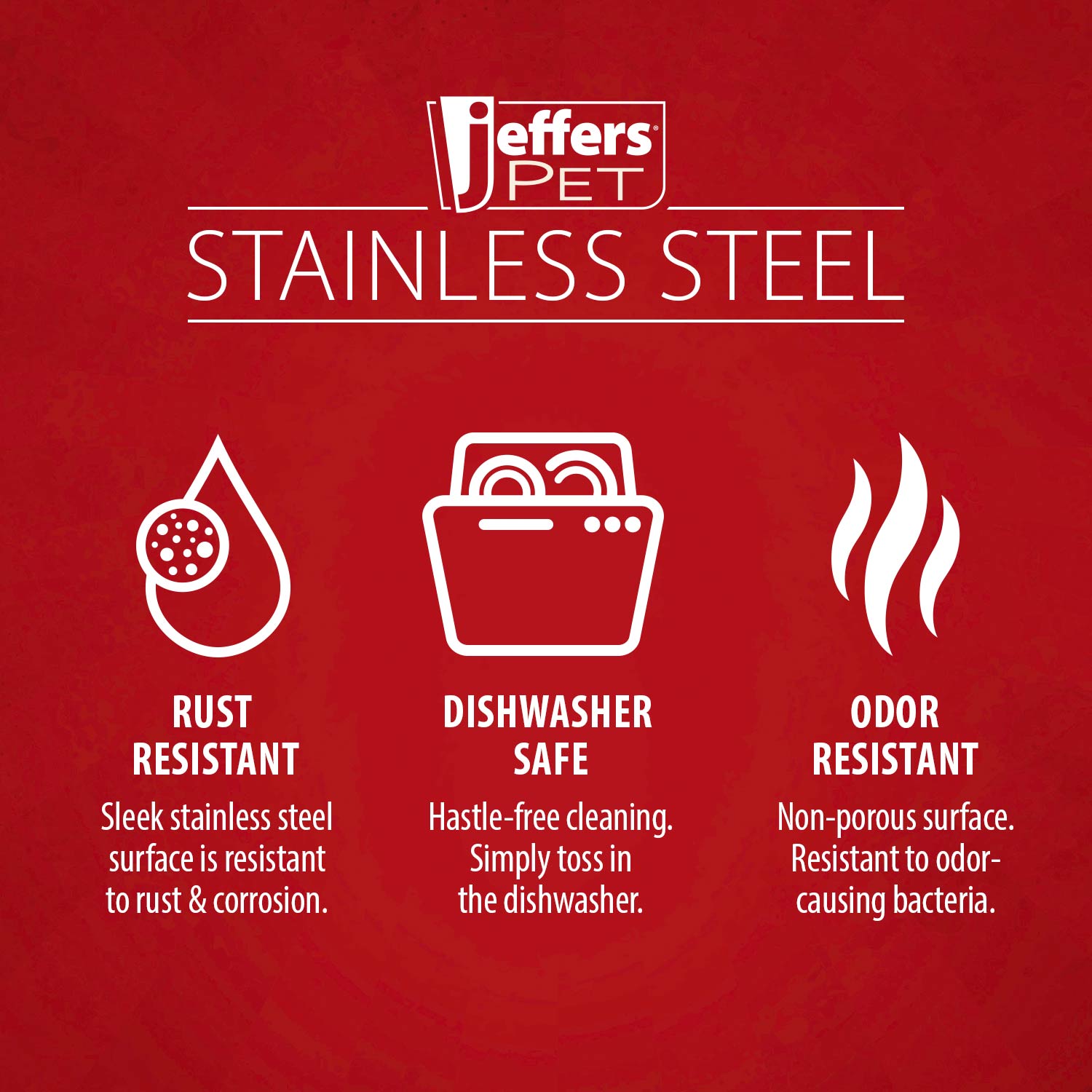 Jeffers Pet Embossed No-Tip Anti-Skid Stainless Steel Pet Bowls for Dogs, Cats, Puppies, Kittens – Rubber Base, Food & Water Feeding Dish Animal & Pet Supplies > Pet Bowls, Feeders & Waterers - Lazy Paper Club