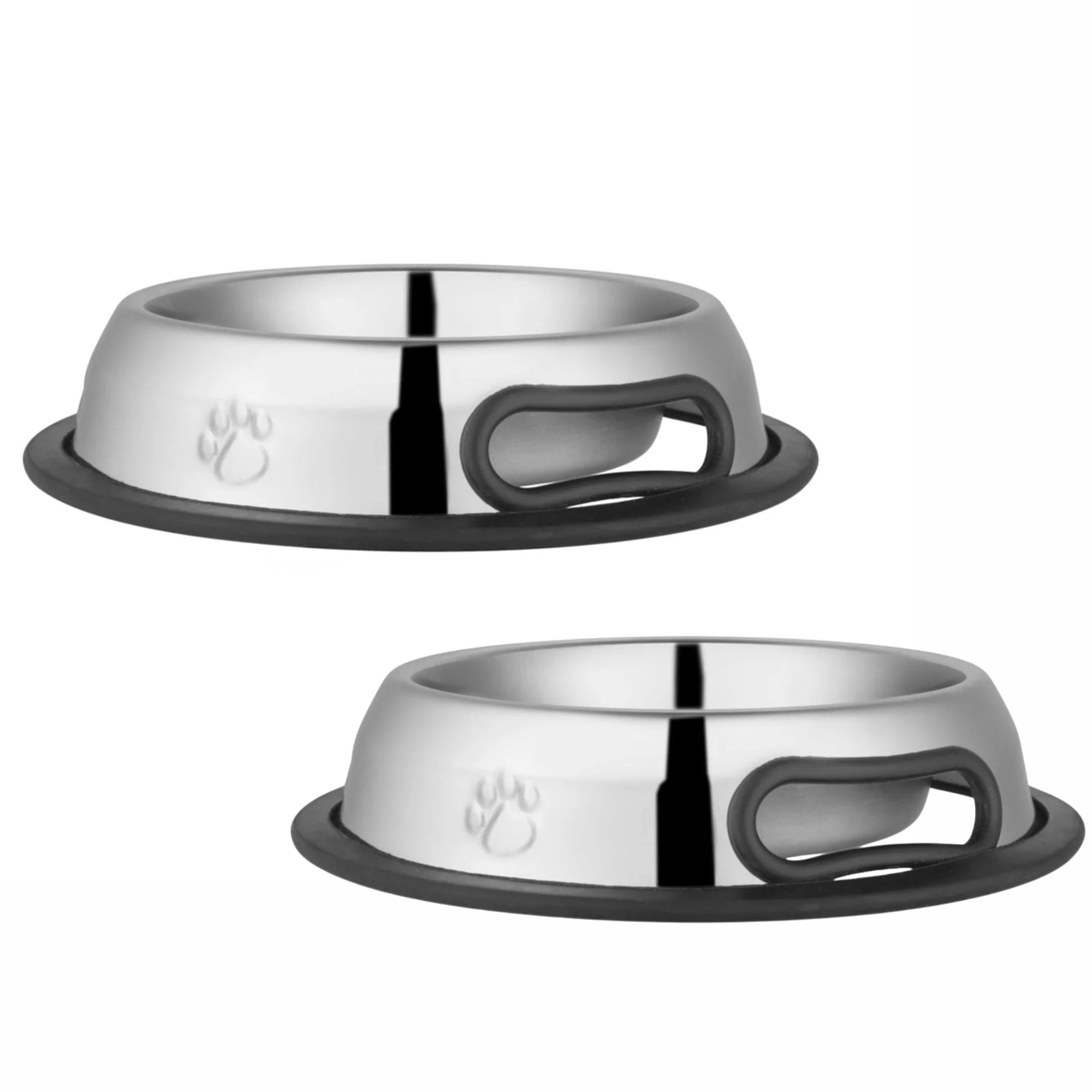 Jeffers Pet Embossed No-Tip Anti-Skid Stainless Steel Pet Bowls for Dogs, Cats, Puppies, Kittens – Rubber Base, Food & Water Feeding Dish Animal & Pet Supplies > Pet Bowls, Feeders & Waterers - Lazy Paper Club