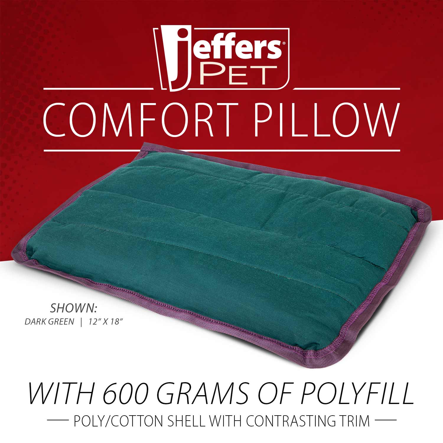 Jeffers Pet Washable Comfy Dog Pillow for Crates, Carriers, or Lounging Dog Supplies > Dog Beds - Lazy Paper Club