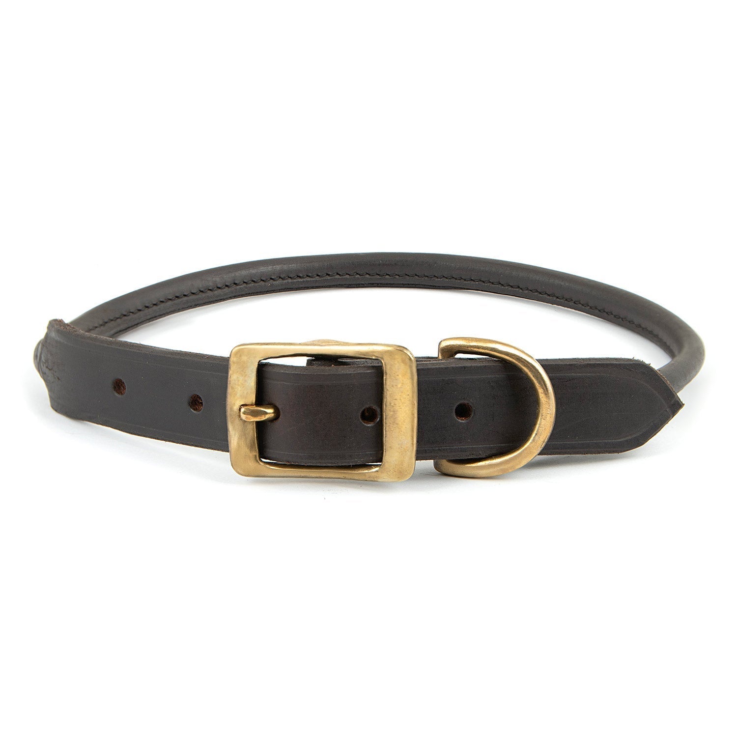 Jeffers Rolled Leather Dog Collars with Brass Hardware Dog Supplies > Dog Apparel > Dog Collars, Harnesses, & Leashes - Lazy Paper Club