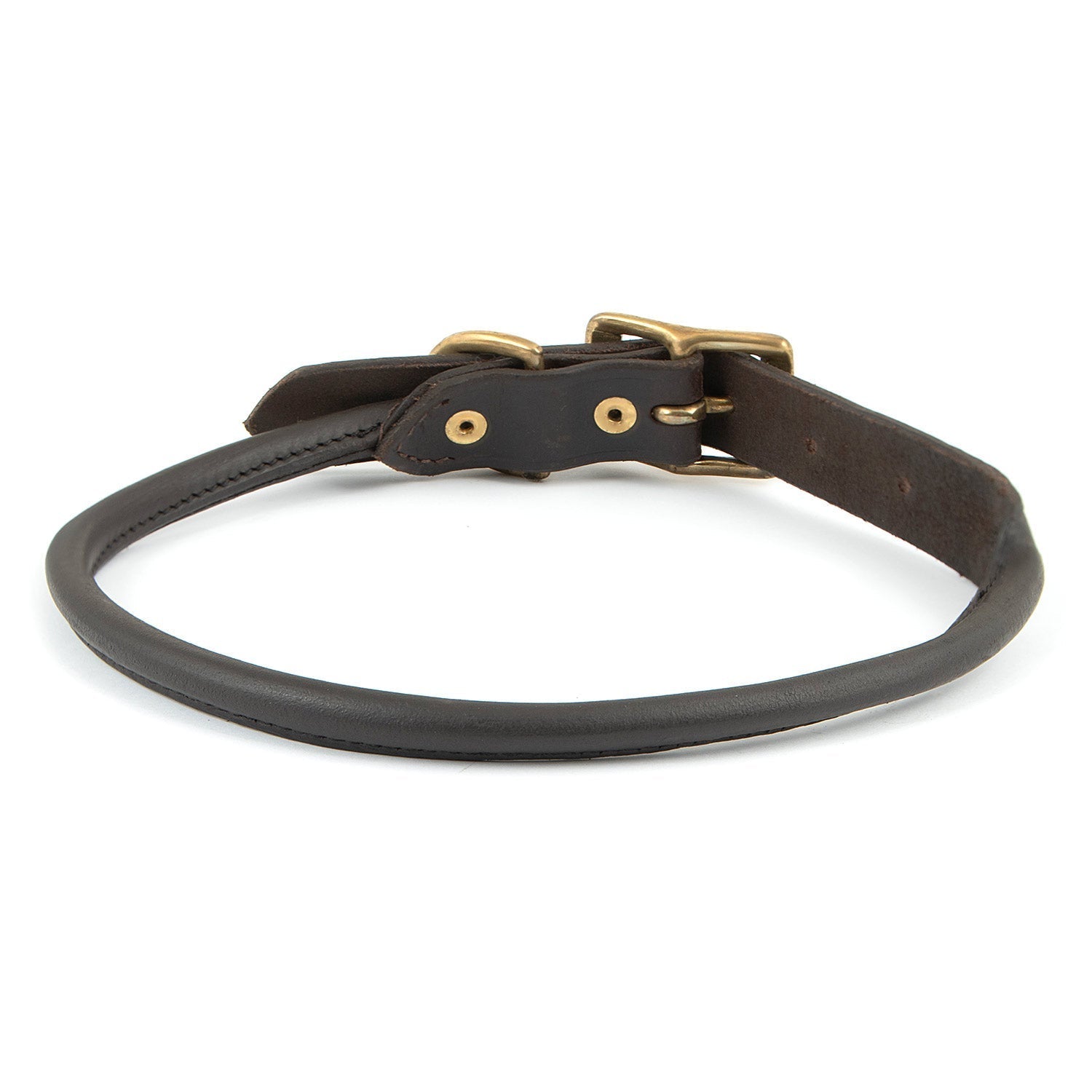 Jeffers Rolled Leather Dog Collars with Brass Hardware Dog Supplies > Dog Apparel > Dog Collars, Harnesses, & Leashes - Lazy Paper Club