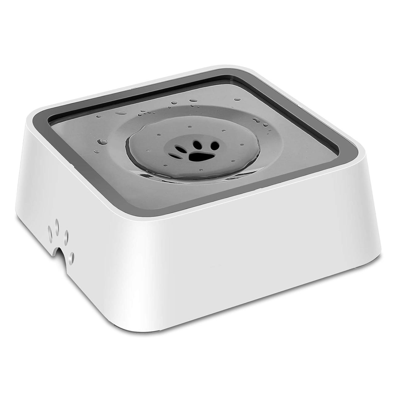 Katziela No Spill Dog & Cat Water Bowl - 35oz Slow Feeder, No Drip, Non-Slip Design Pet Bowl - Lazy Paper Club