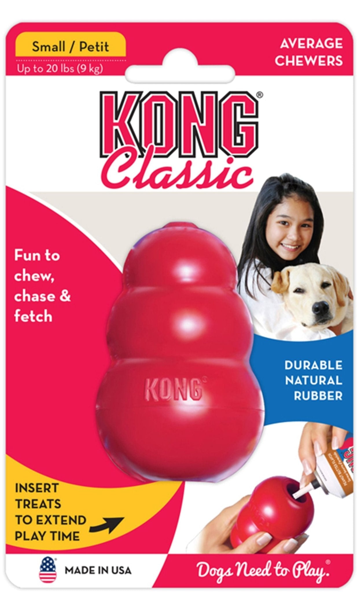 KONG Classic Dog Toy Dog Supplies > Dog Toys - Lazy Paper Club