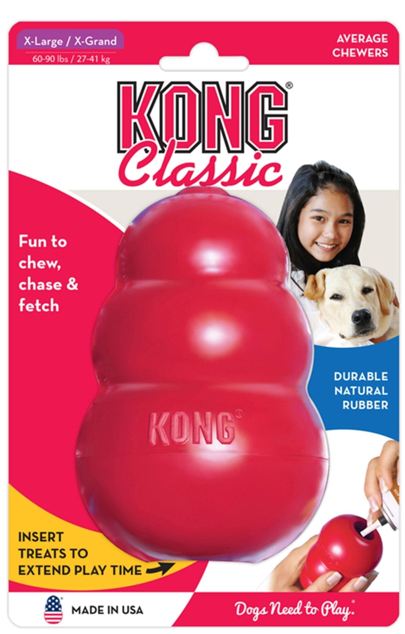 KONG Classic Dog Toy Dog Supplies > Dog Toys - Lazy Paper Club