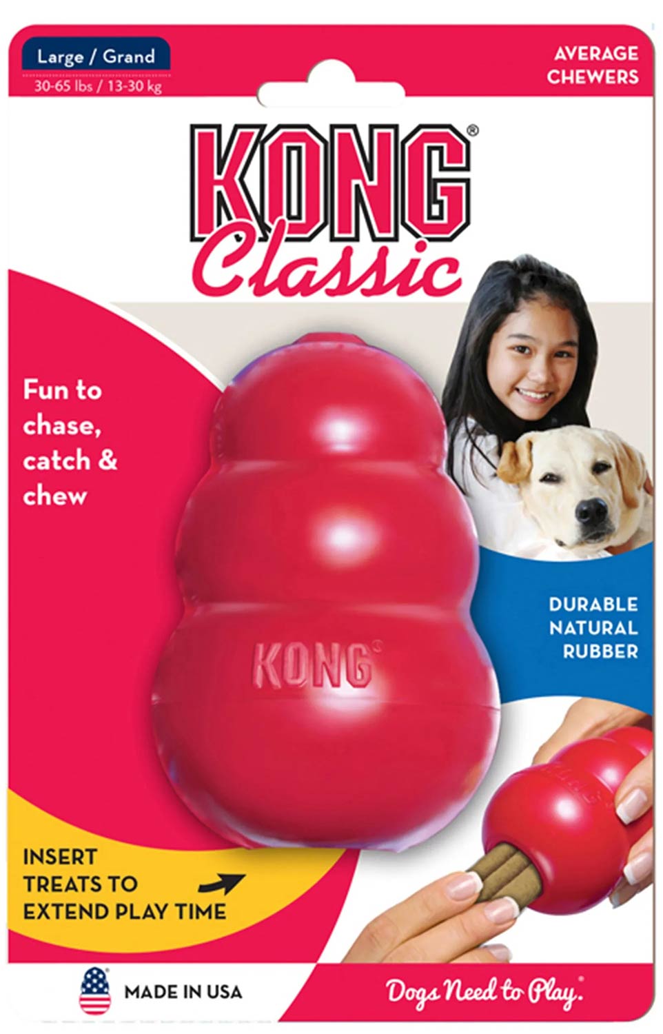 KONG Classic Dog Toy Dog Supplies > Dog Toys - Lazy Paper Club