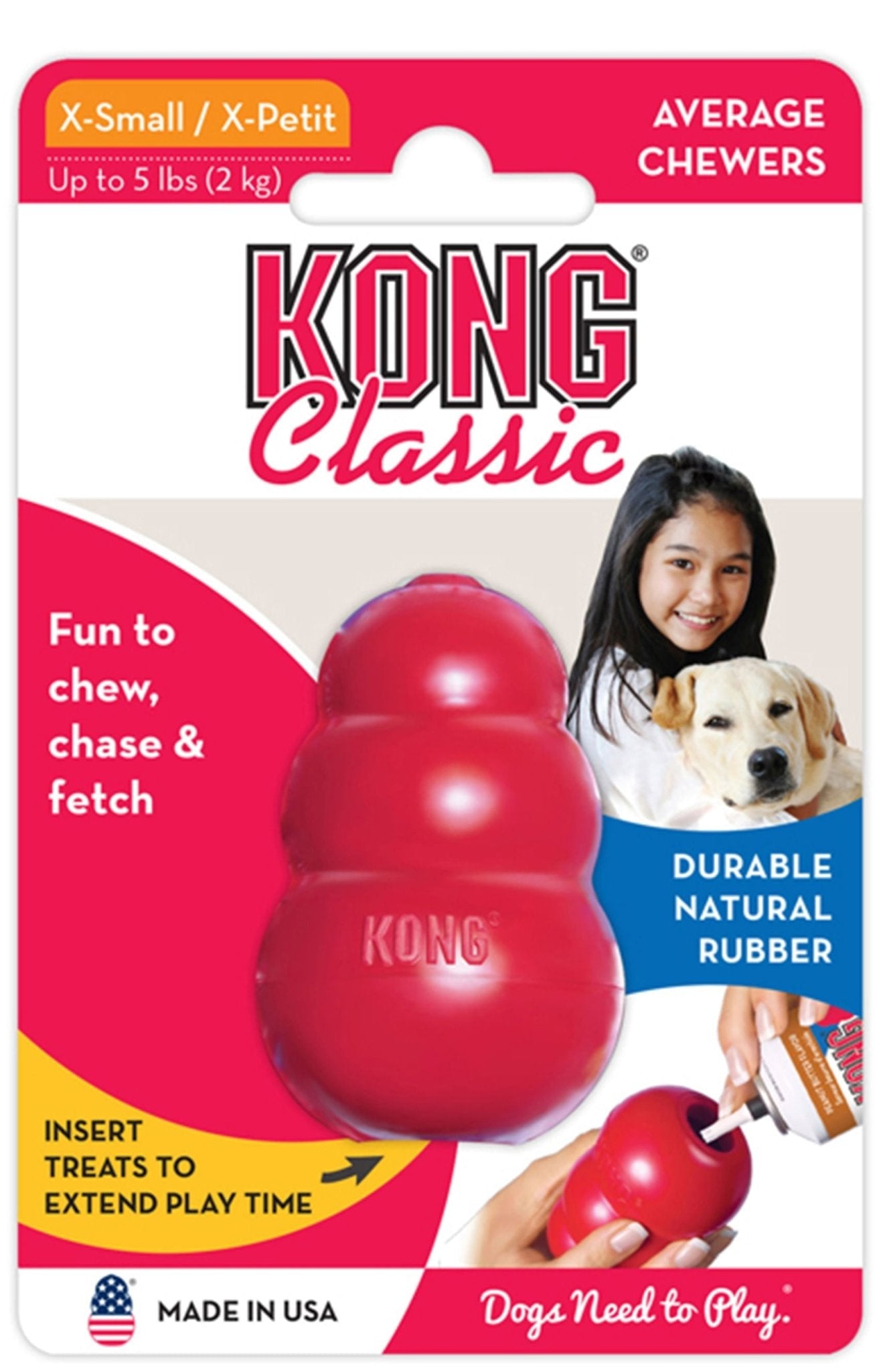 KONG Classic Dog Toy Dog Supplies > Dog Toys - Lazy Paper Club