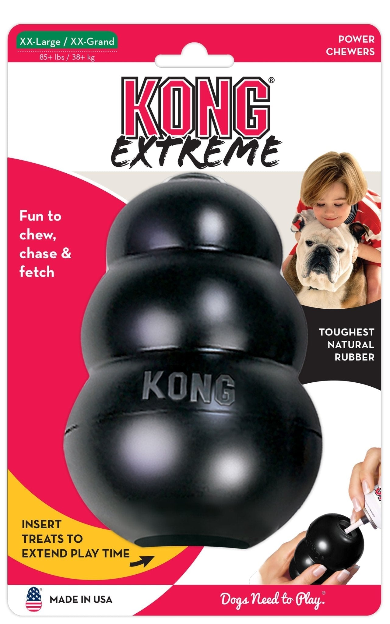 KONG Extreme Treat-Stuffing Dog Toy for Power Chewers Dog Supplies > Dog Toys - Lazy Paper Club