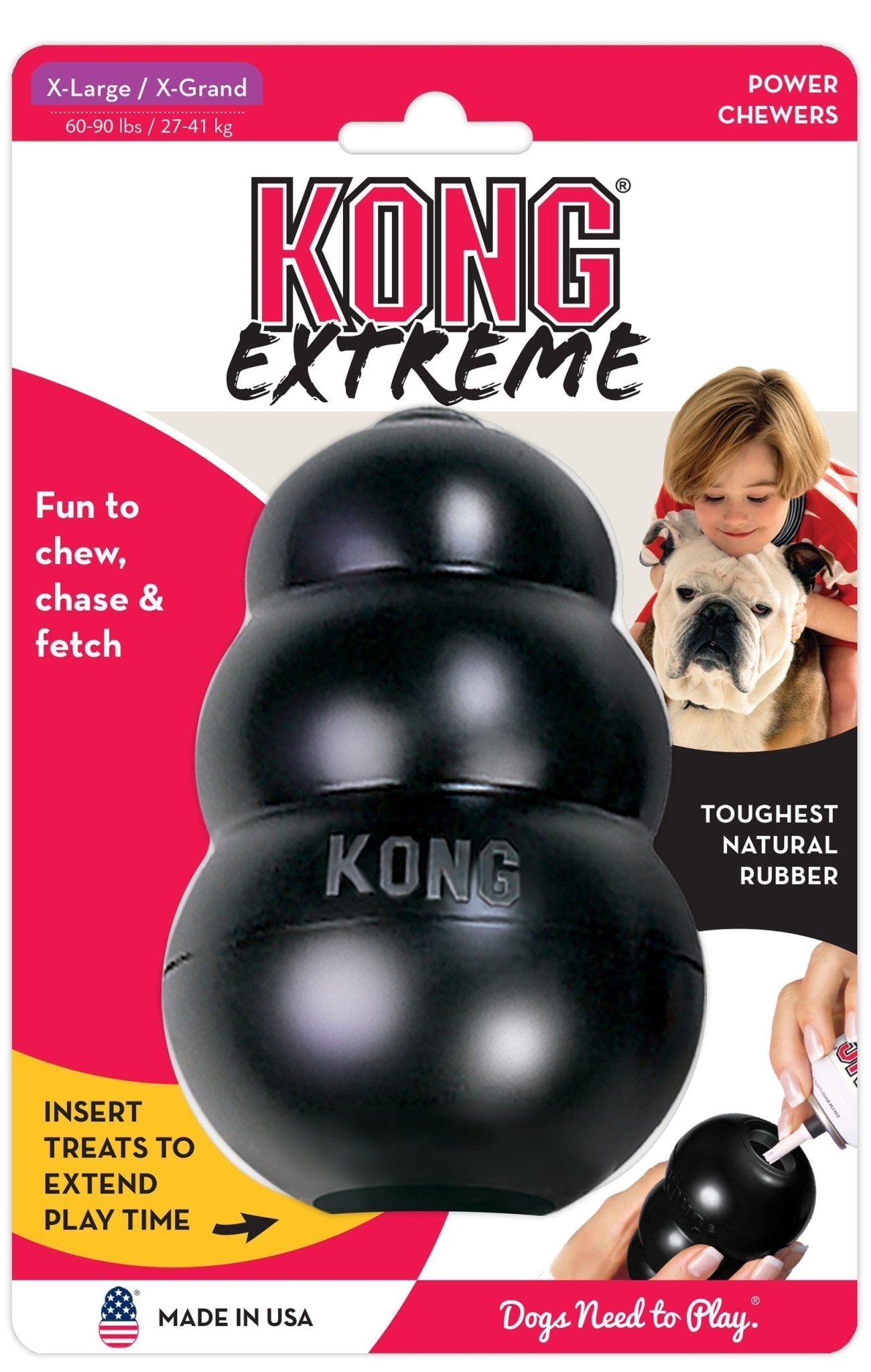 KONG Extreme Treat-Stuffing Dog Toy for Power Chewers Dog Supplies > Dog Toys - Lazy Paper Club