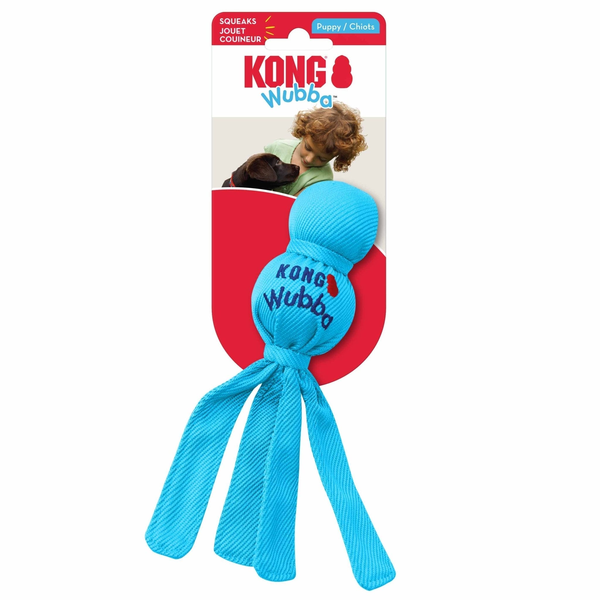 KONG Wubba Dog Toy – Interactive Squeaky Tug & Fetch Toy for Dogs (Assorted Colors, 1 Count) Dog Supplies > Dog Toys - Lazy Paper Club