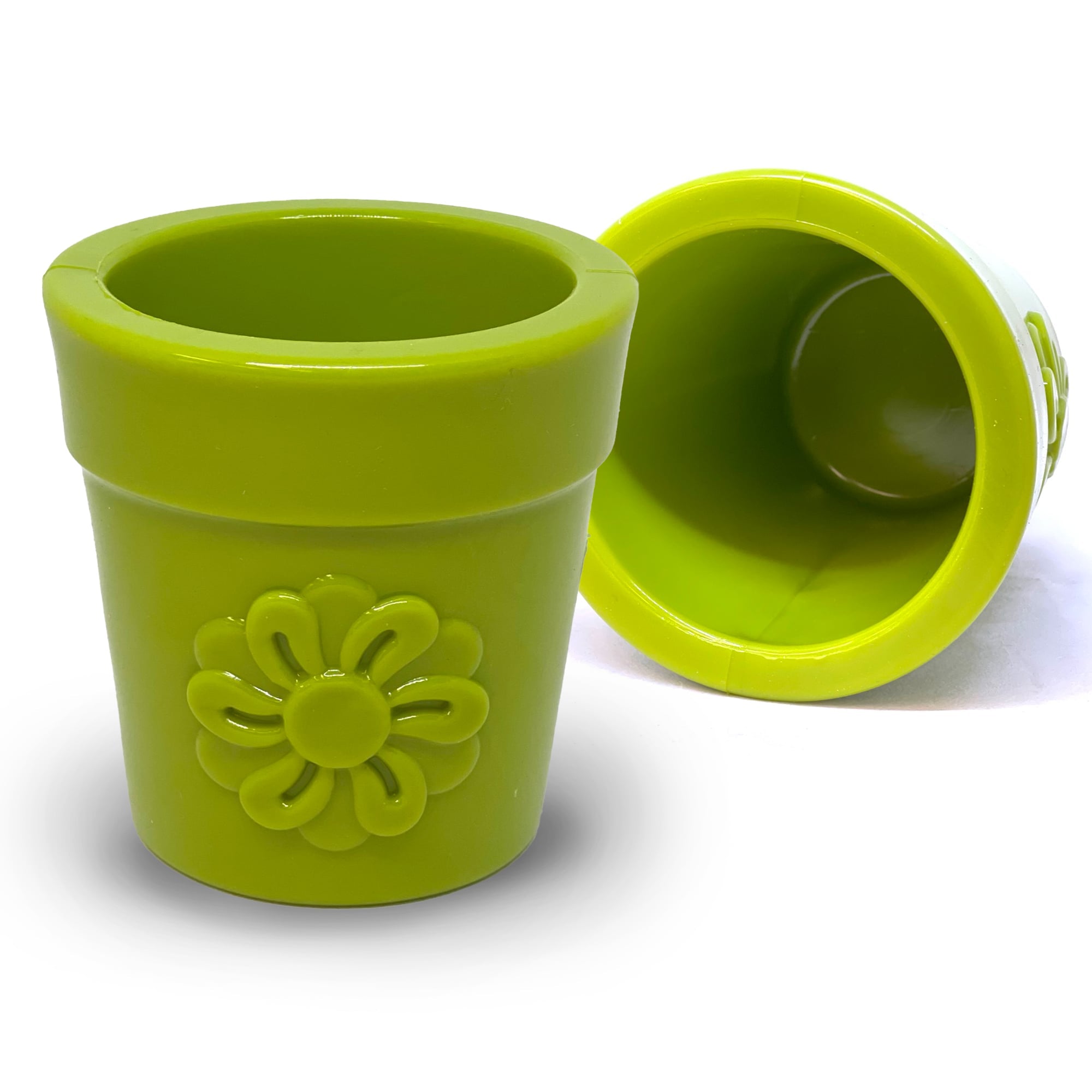 Large Flower Pot eCup Dog Treat Dispenser | Durable USA-Made Enrichment Toy | SodaPup Rubber Dog Toys - Lazy Paper Club