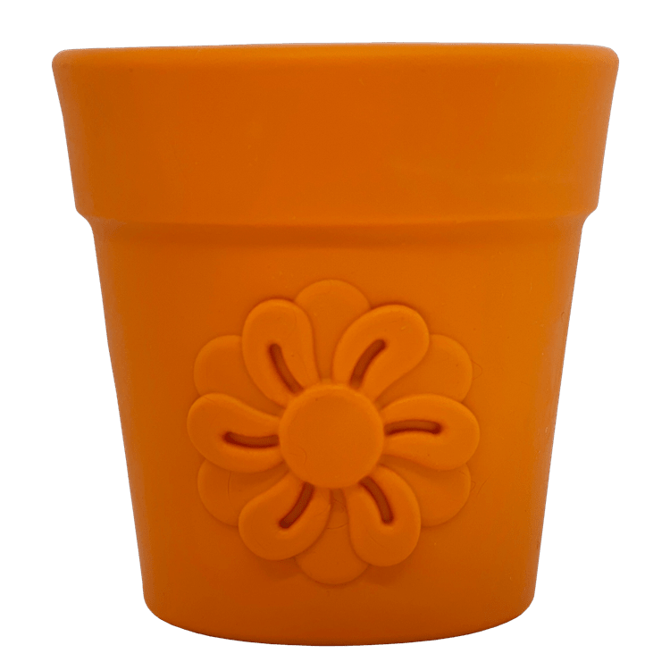 Large Flower Pot eCup Dog Treat Dispenser | Durable USA-Made Enrichment Toy | SodaPup Rubber Dog Toys - Lazy Paper Club