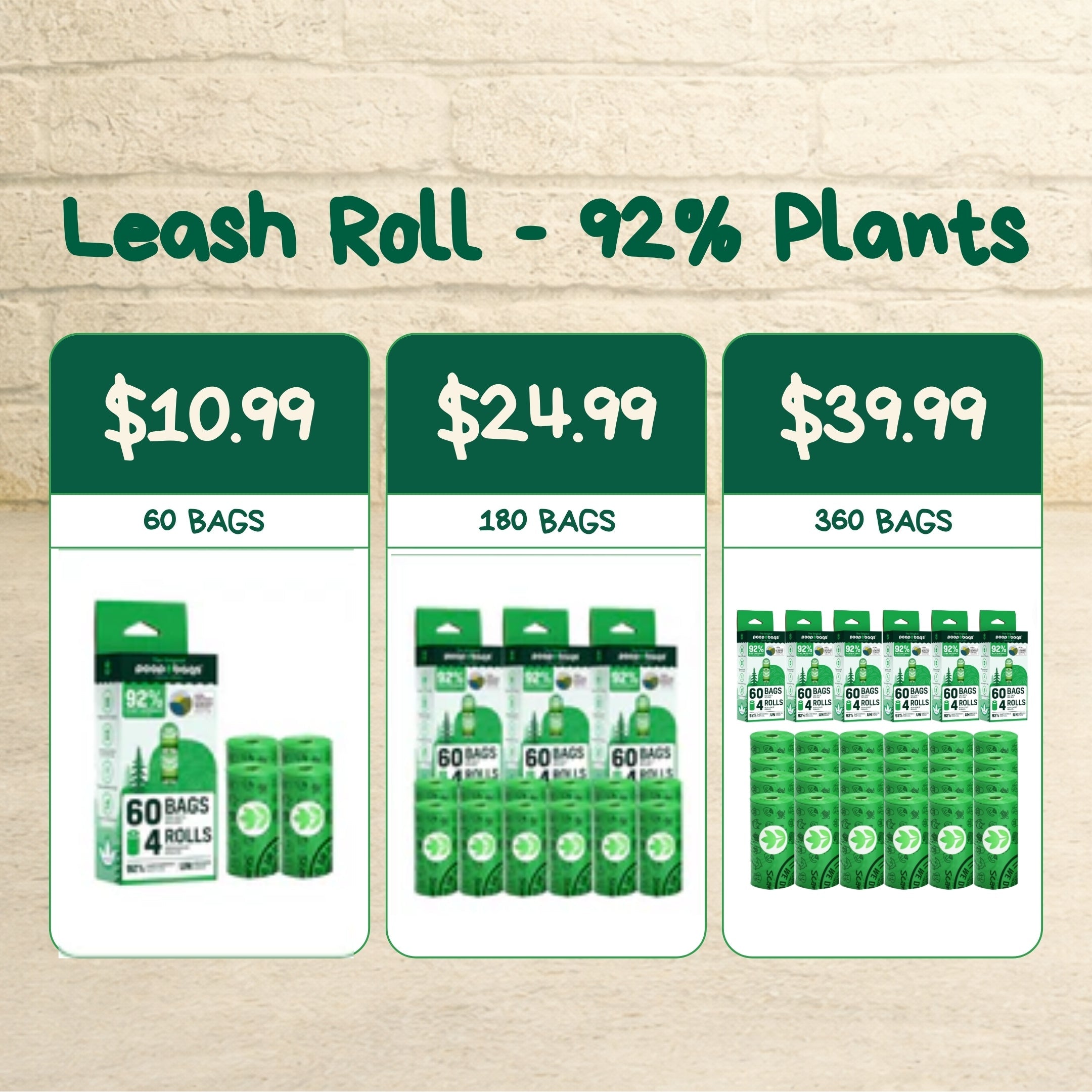 Leash Roll Poop Bags Leash Roll Poop Bags - Lazy Paper Club