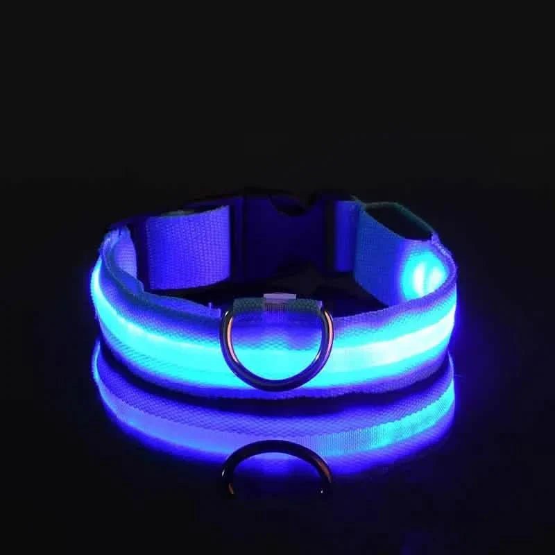 LED Dog Collars Light Adjustable Flashing Luminous Collar Night Anti-Lost Pet Supplies - Lazy Paper Club