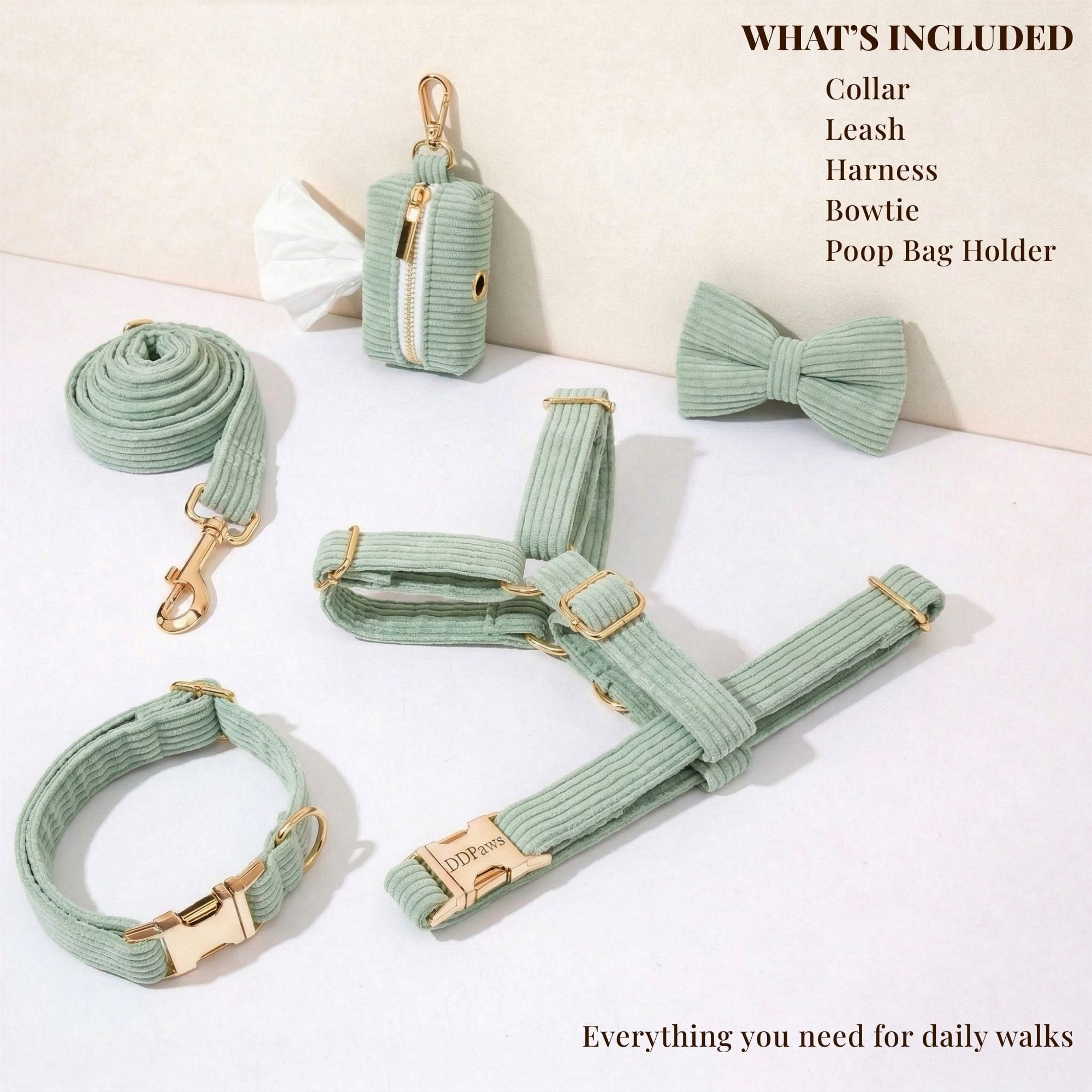 Light Green Corduroy Set - Lazy Paper Club