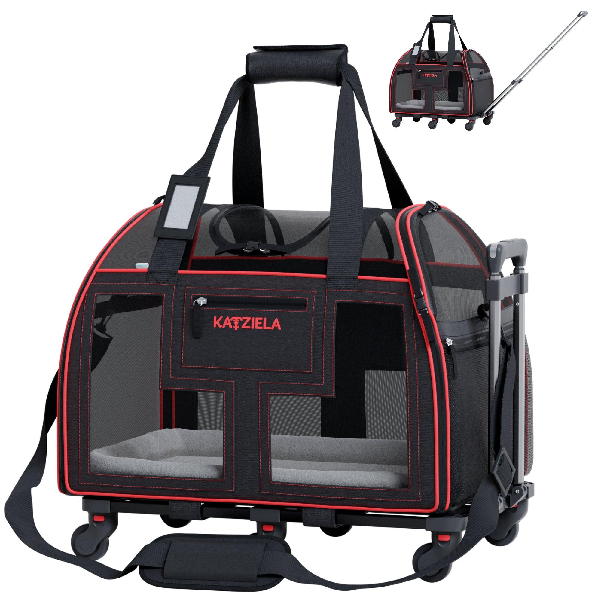 Luxury Lorry Pet Carrier with Removable Wheels and Telescopic Handle Pet Carriers & Crates - Lazy Paper Club