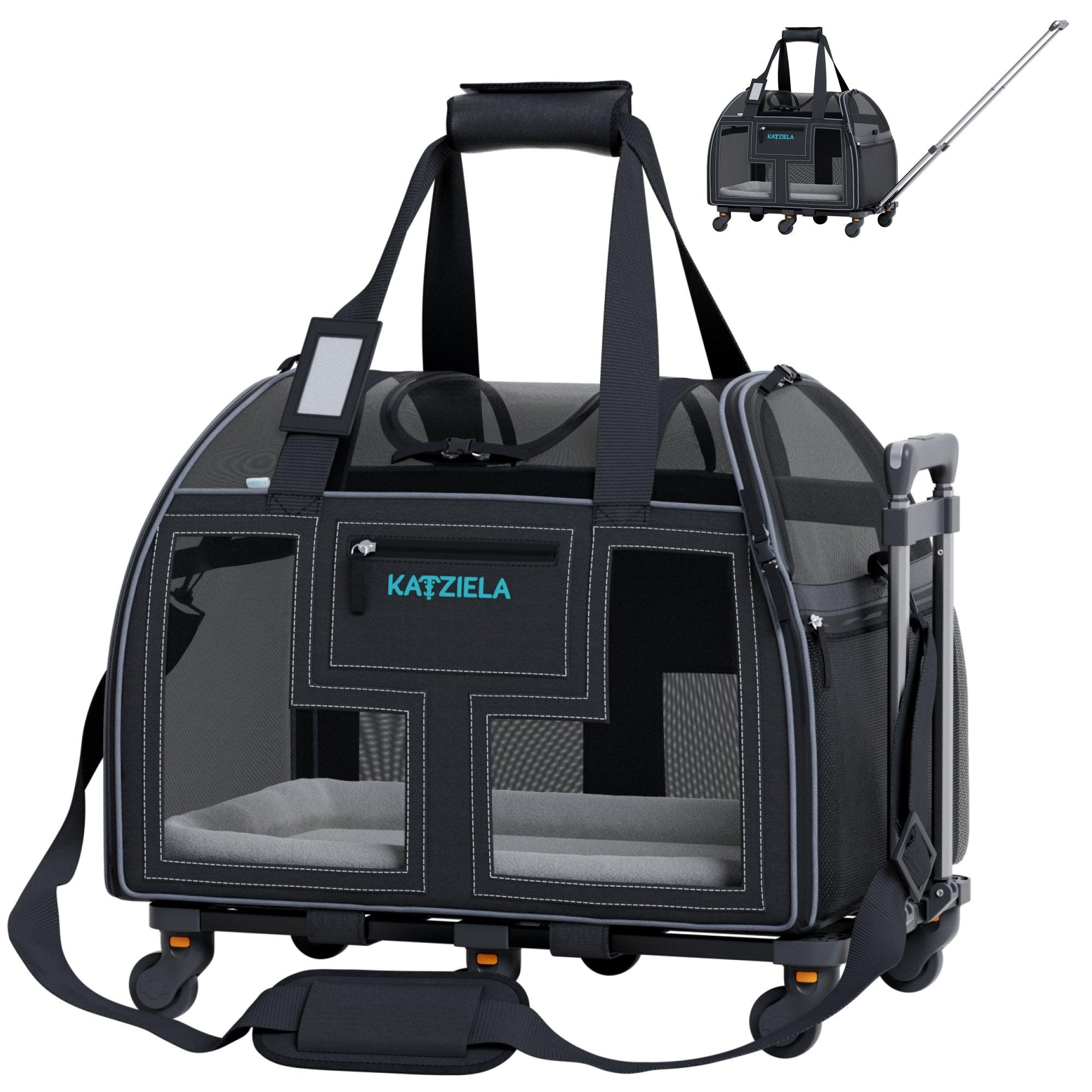 Luxury Lorry Pet Carrier with Removable Wheels and Telescopic Handle Pet Carriers & Crates - Lazy Paper Club