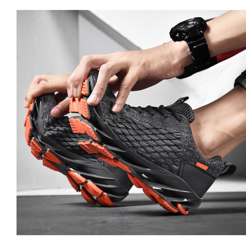 Men's Breathable Mesh Lace Running Shoes - Non-slip Sport Sneakers ST85SH1115LKY - #Lazy Paper Club#