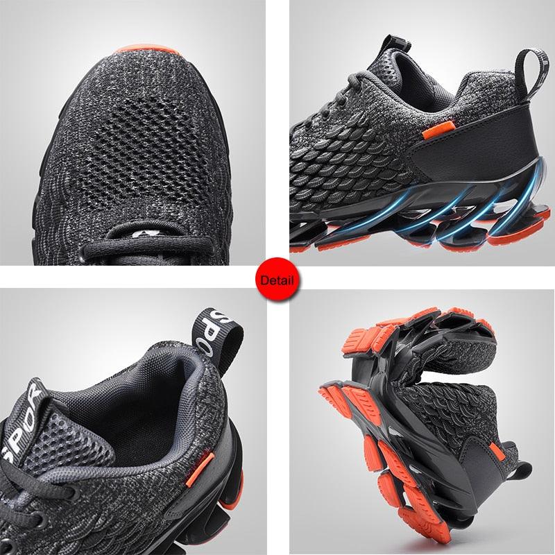 Men's Breathable Mesh Lace Running Shoes - Non-slip Sport Sneakers ST85SH1115LKY - #Lazy Paper Club#