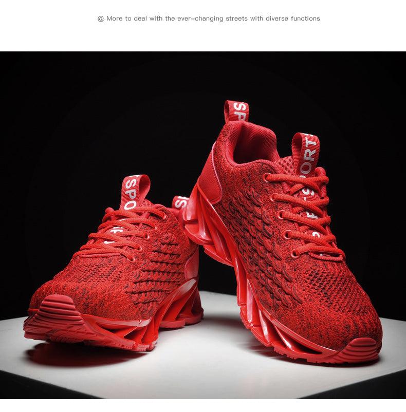 Men's Breathable Mesh Lace Running Shoes - Non-slip Sport Sneakers ST85SH1115LKY - #Lazy Paper Club#